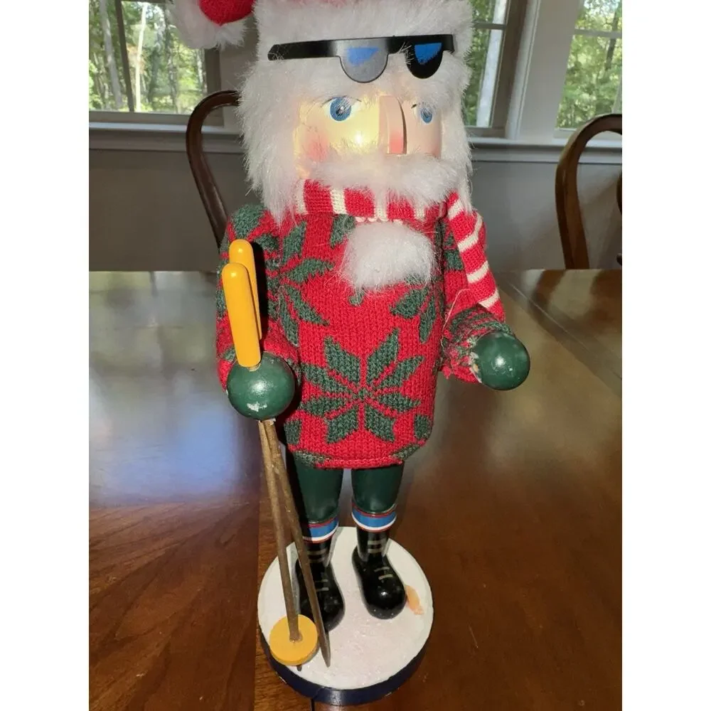 Target Threshold 15-inch Wooden Skiing Santa Nutcracker